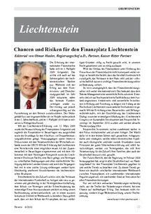 Chancen und Risiken für den Finanzplatz Liechtenstein